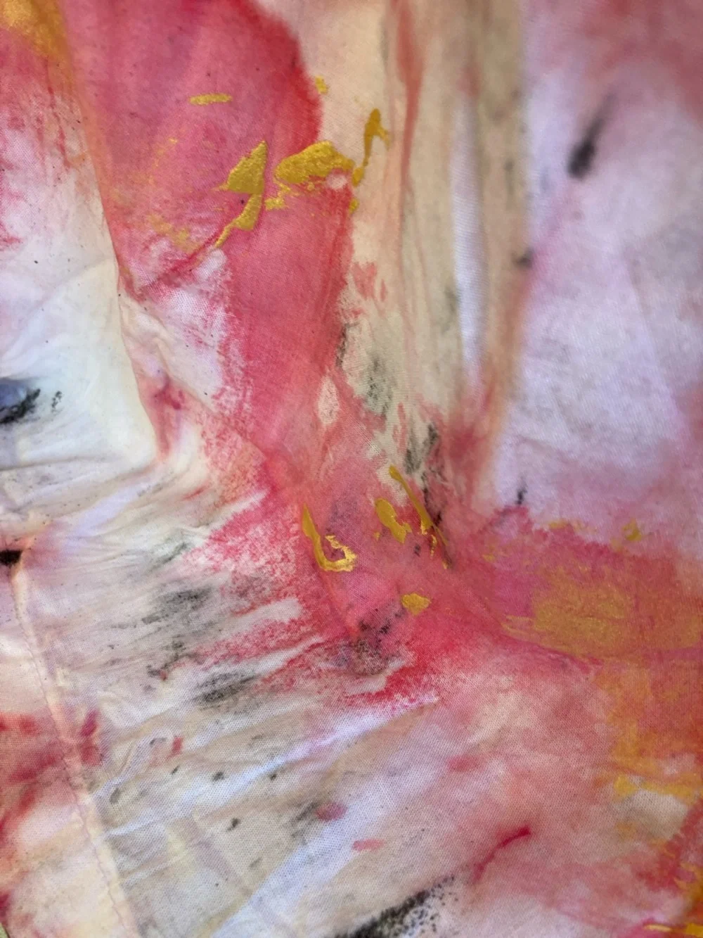 Women's Wide Leg Tie-Dye Pants in Pink Multi - Picture 8 of 8
